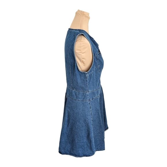 Heartloom Darla Denim Button Up Mini A-Line Dress Sz M - Picture 8 of 12